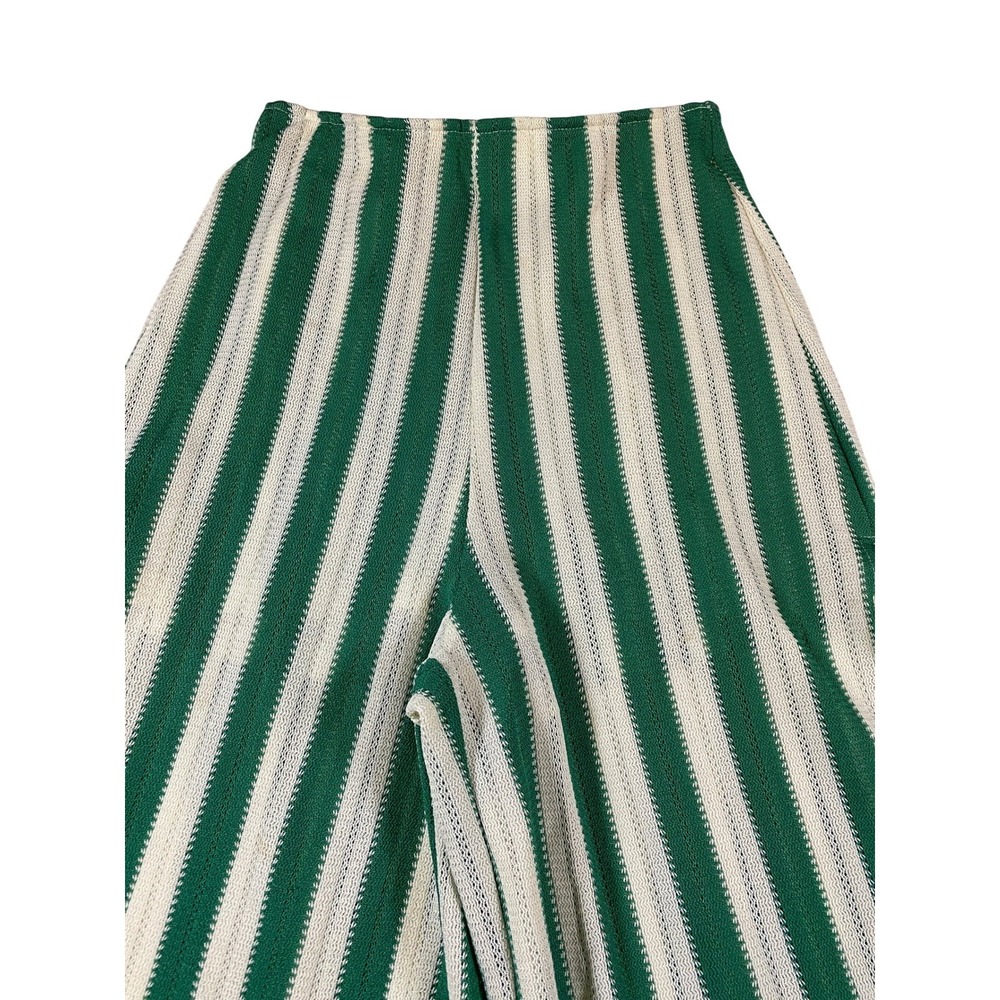 Show Me‎ Your Mumu Green White Stripe Wide Leg Palazzo Pants Women's Small - Picture 4 of 13